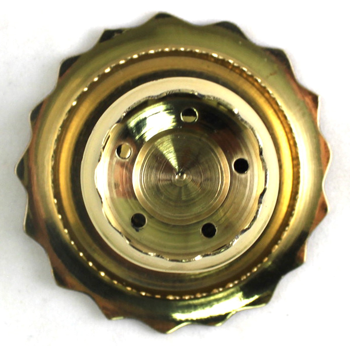 Large Brass Sun Pedestal