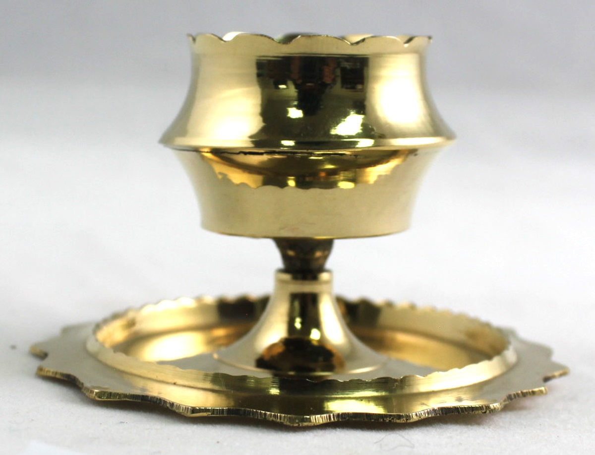 Large Brass Sun Pedestal