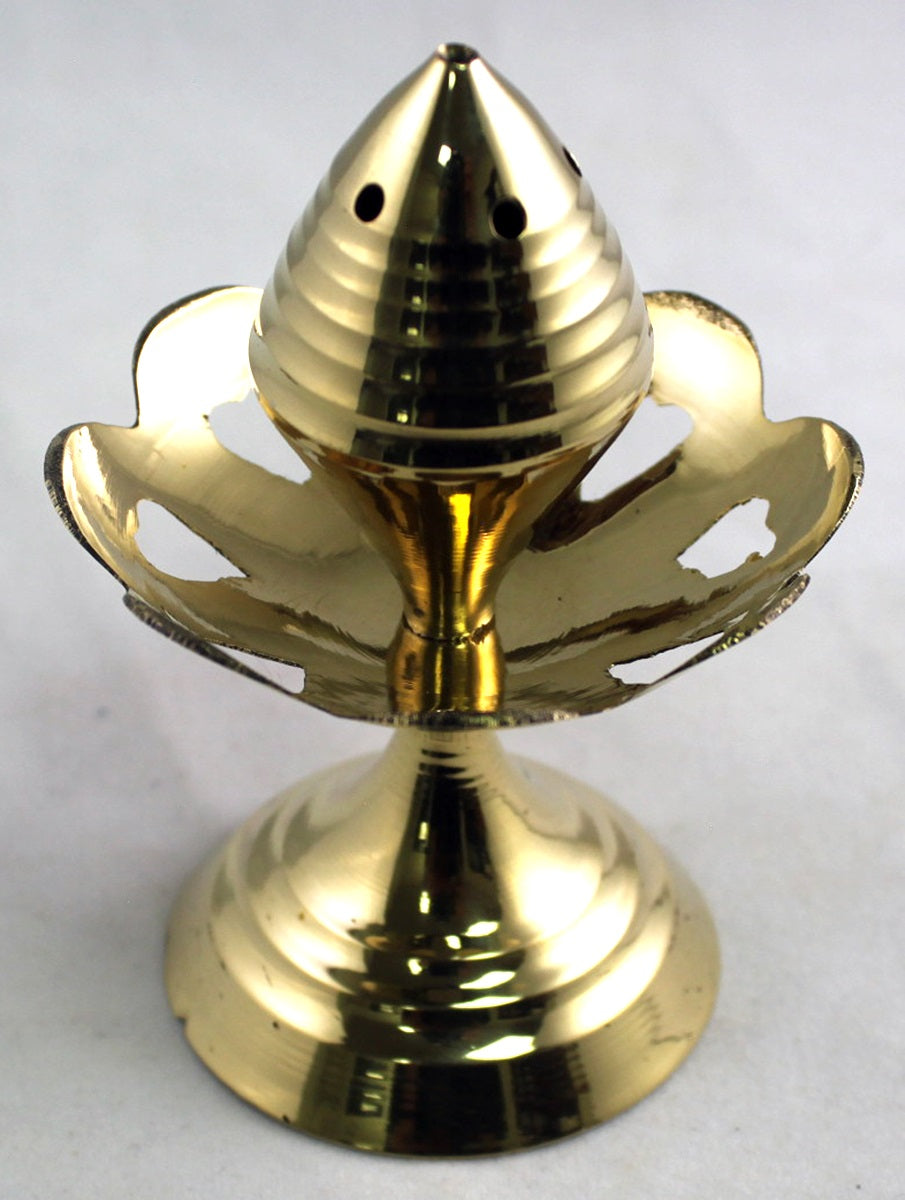 Burning Accessories - Brass Lotus Beehive Pedestal, Medium