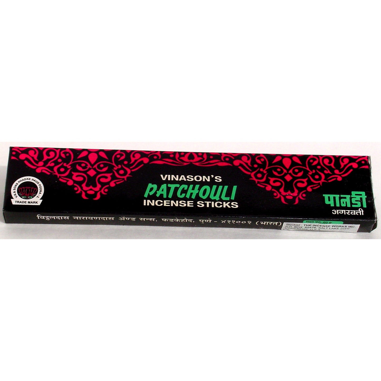 Vinason's - Incense Sticks, Patchouli (Black/Green)