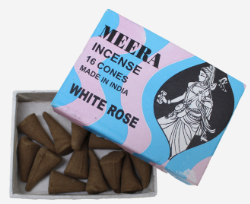 Meera Cones - Nag Champa Special Flora, White Rose