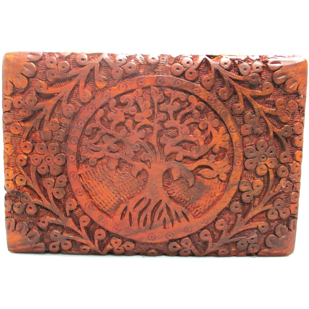 Storage Box - Rosewood Floral Tree of Life Box