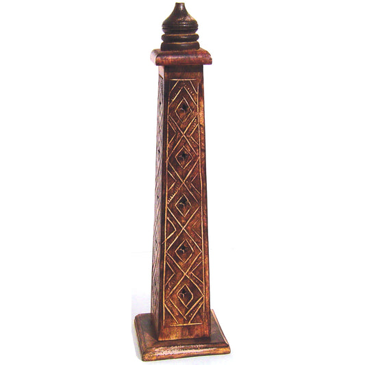 4 Sided Mangowood 12" Tower