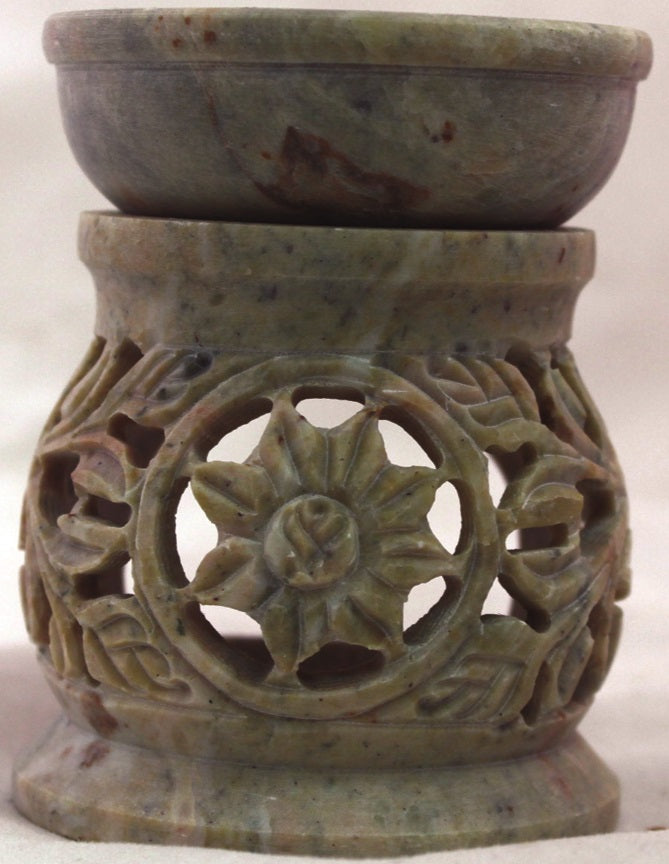 Soapstone Star Rose Aroma Lamp