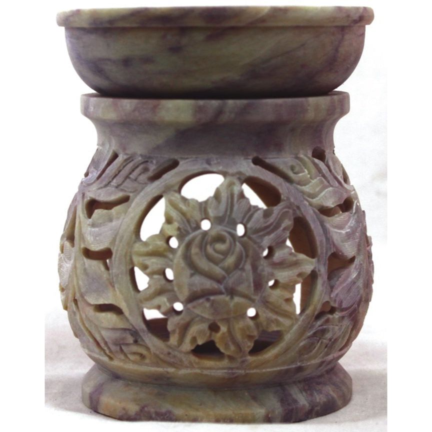 Soapstone Star Rose Aroma Lamp